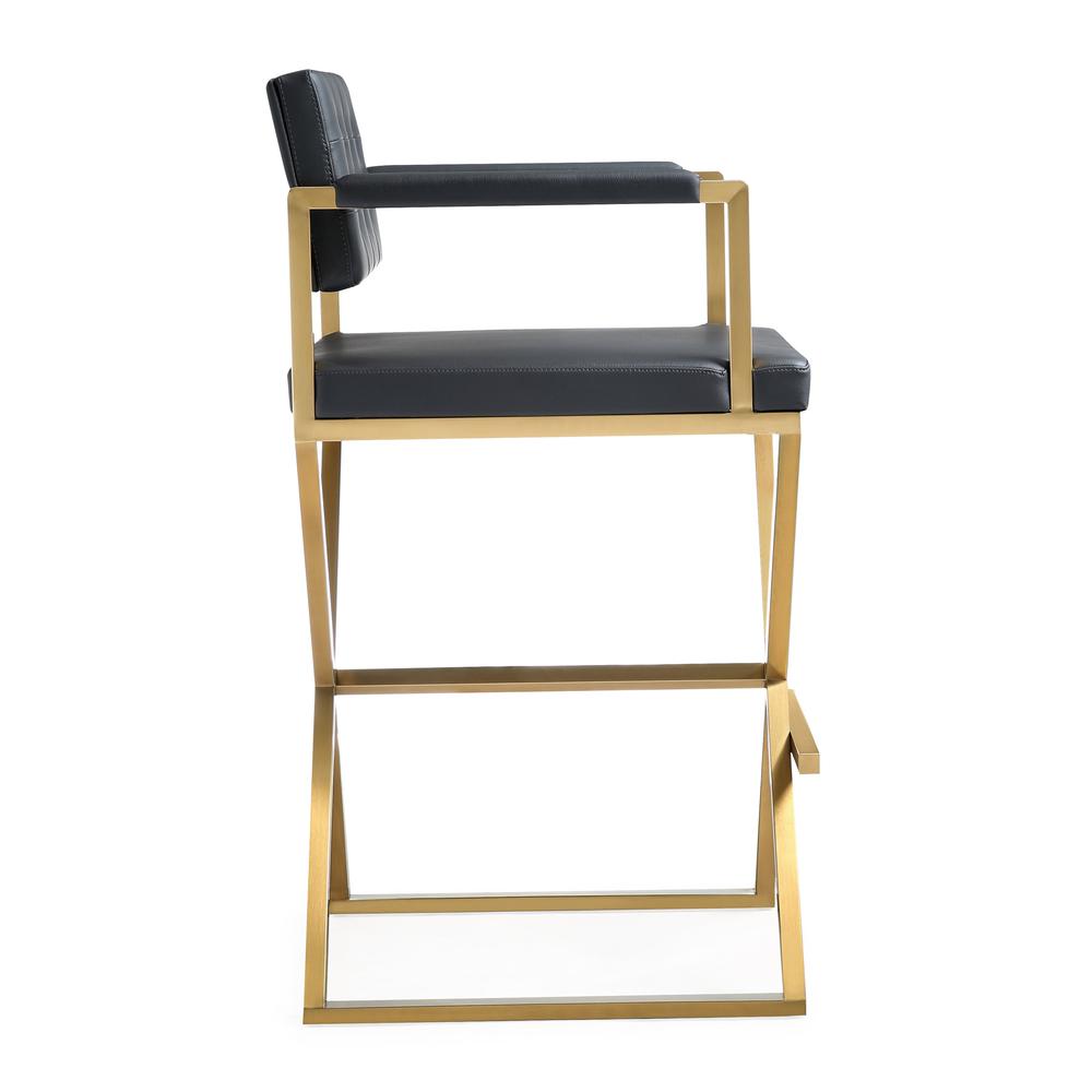 Director Black Gold Steel Barstool. Picture 3