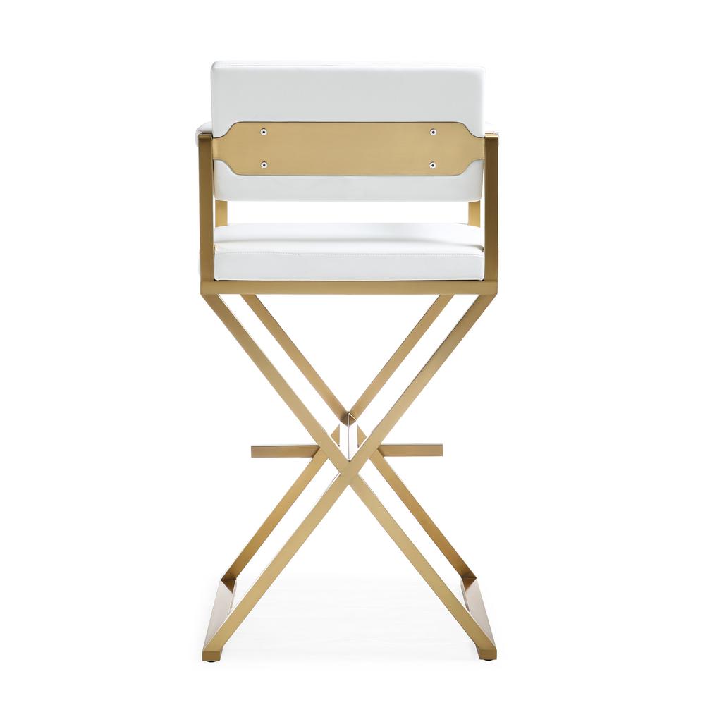 Director White Gold Steel Barstool. Picture 4