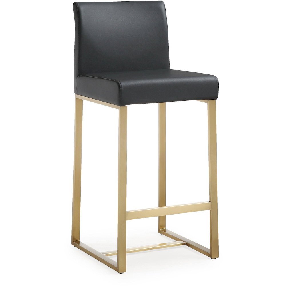 Denmark Black Gold Steel Counter Stool - Set of 2. Picture 3