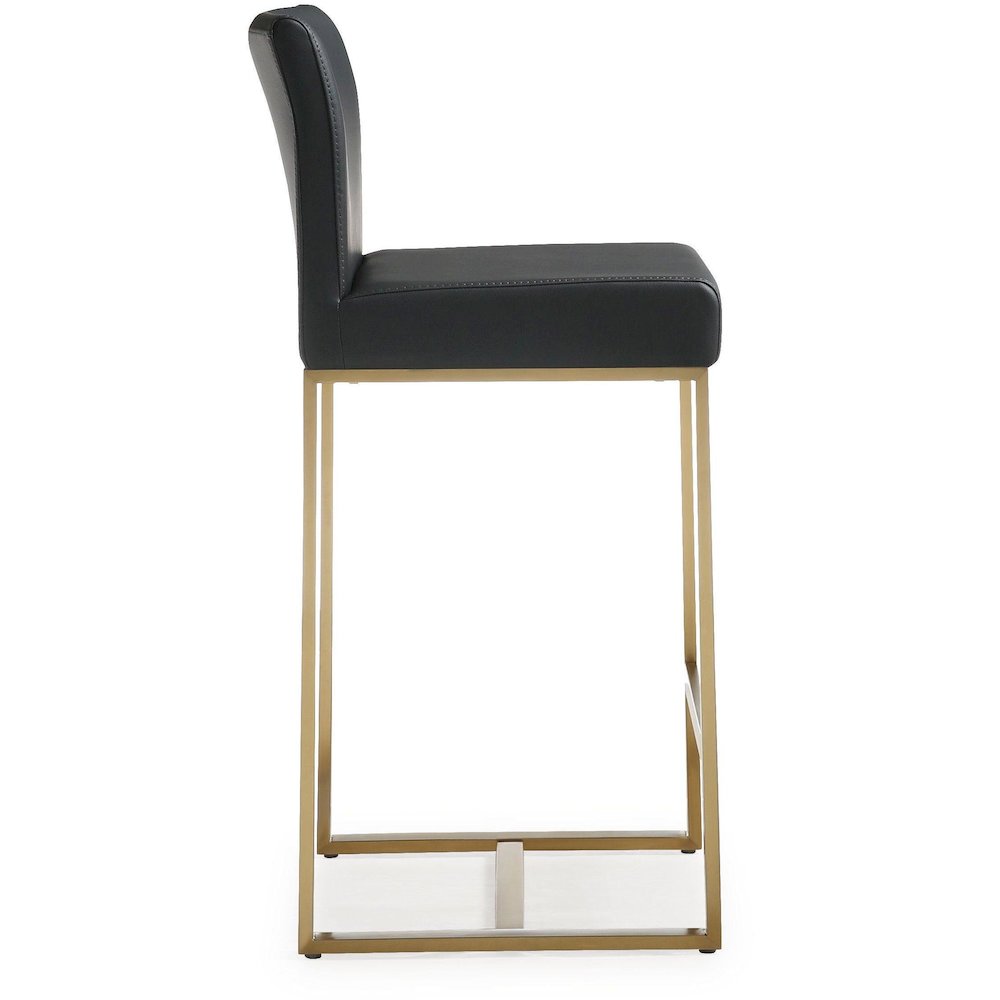 Denmark Black Gold Steel Counter Stool - Set of 2. Picture 4