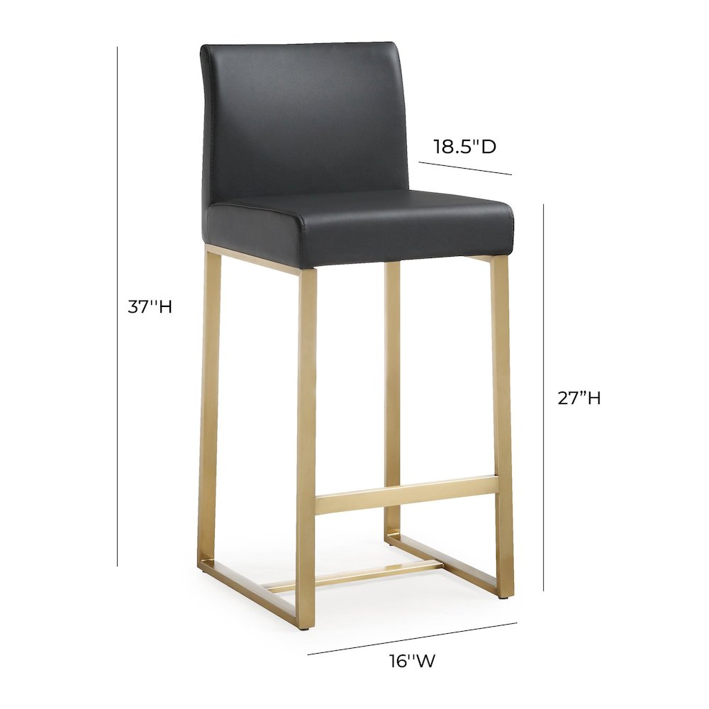 Denmark Black Gold Steel Counter Stool - Set of 2. Picture 9
