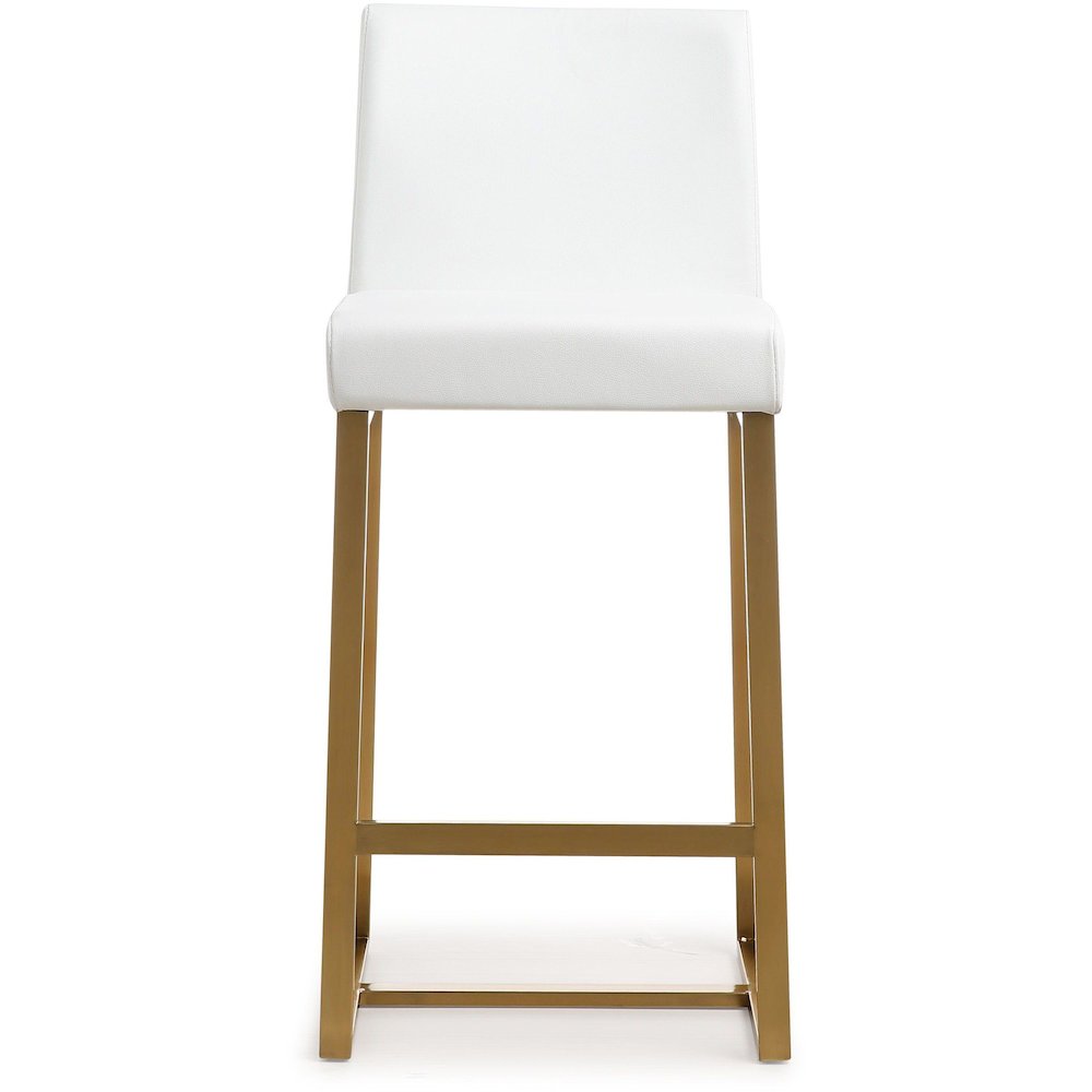 Denmark White Gold Steel Counter Stool - Set of 2. Picture 3