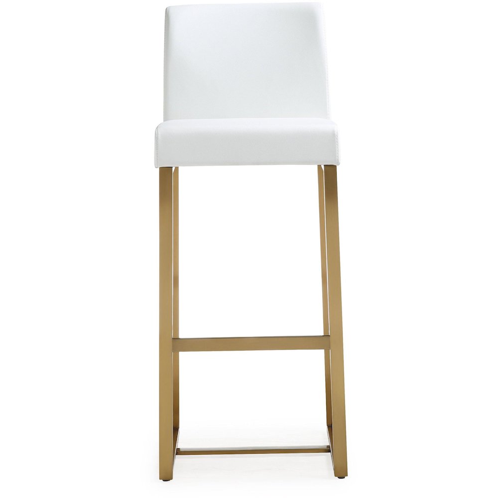 Denmark White Gold Steel Barstool - Set of 2. Picture 4
