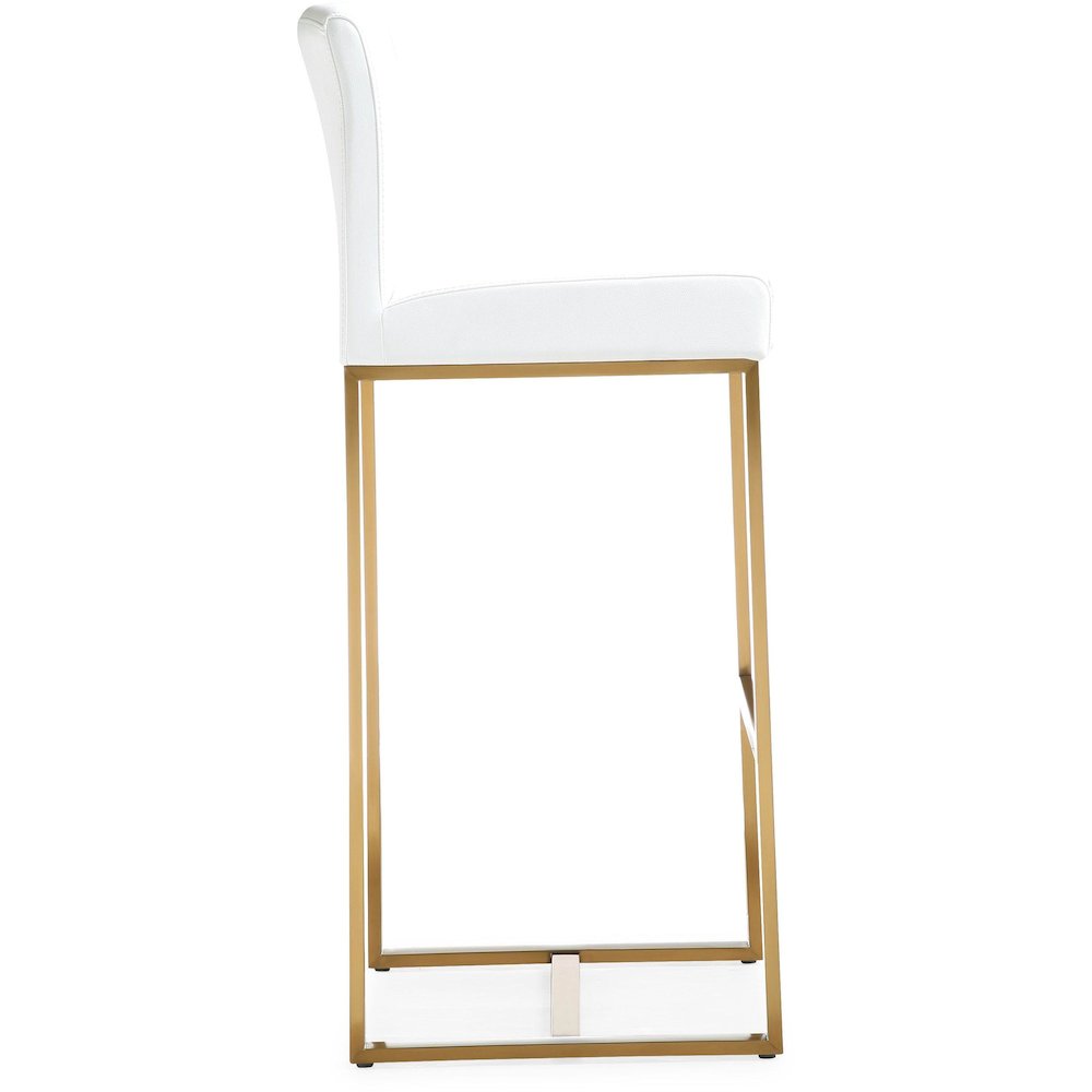 Denmark White Gold Steel Barstool - Set of 2. Picture 5