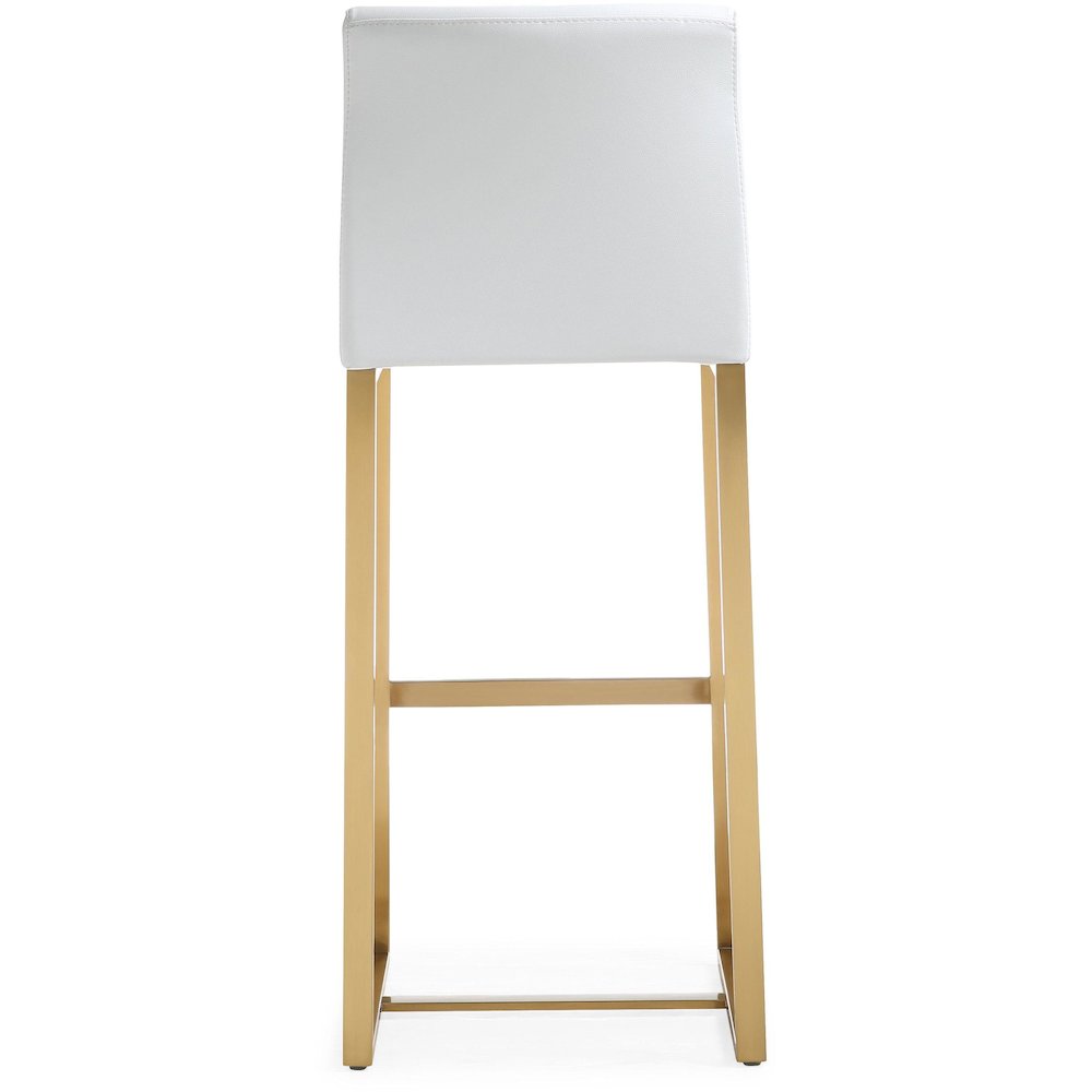 Denmark White Gold Steel Barstool - Set of 2. Picture 6