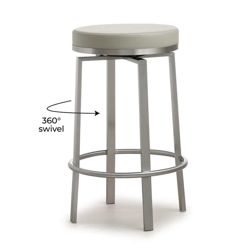 Pratt Grey Swivel Counter Stool - Set of 2. Picture 10