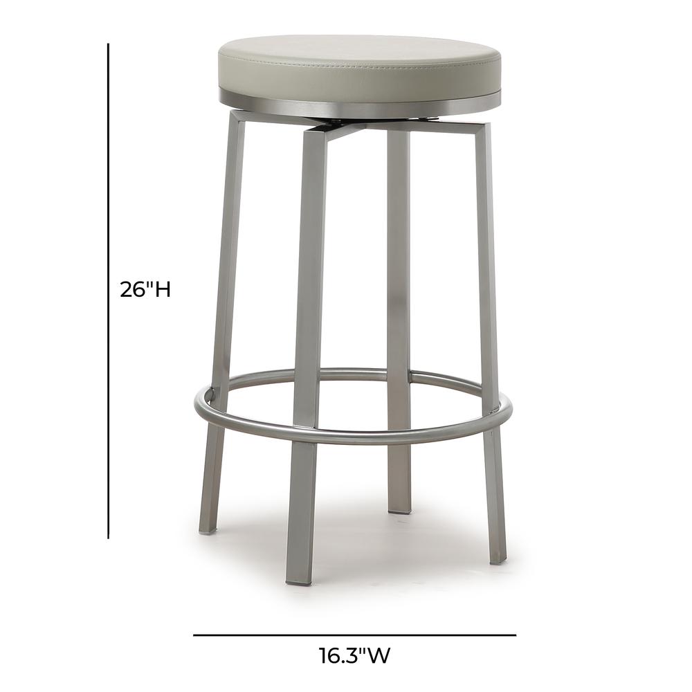Pratt Grey Swivel Counter Stool - Set of 2. Picture 8