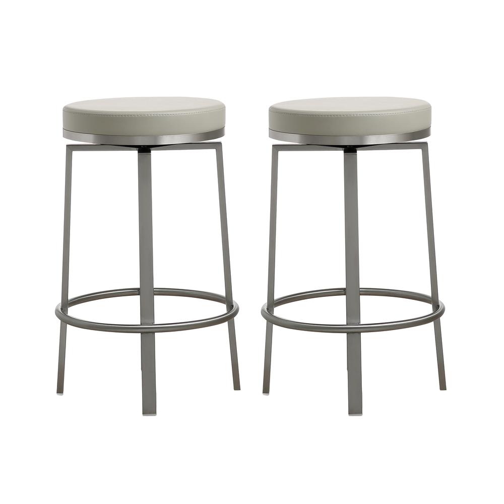 Pratt Grey Swivel Counter Stool - Set of 2. Picture 9