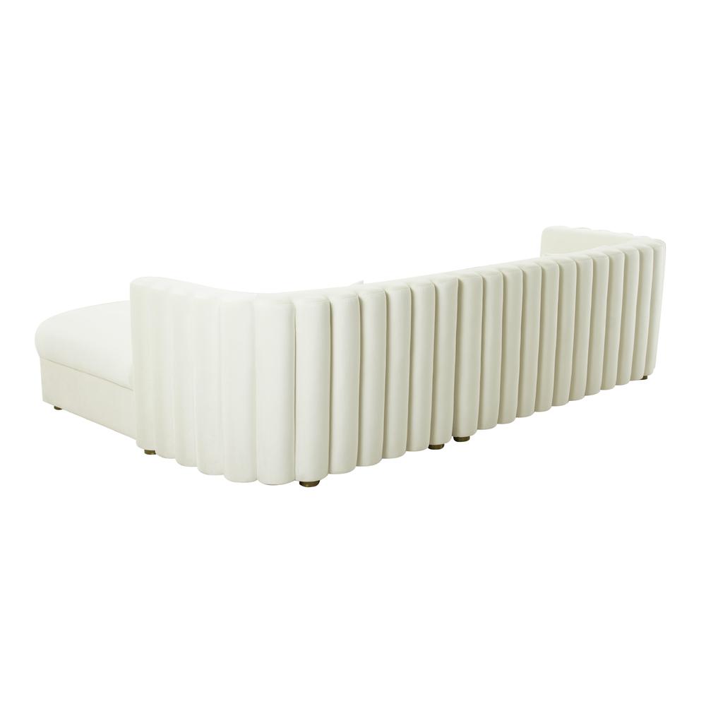 Callie Cream Velvet Sectional - RAF. Picture 4