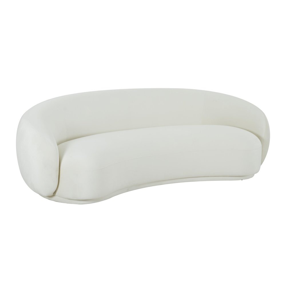 Kendall Cream Velvet Sofa. Picture 1
