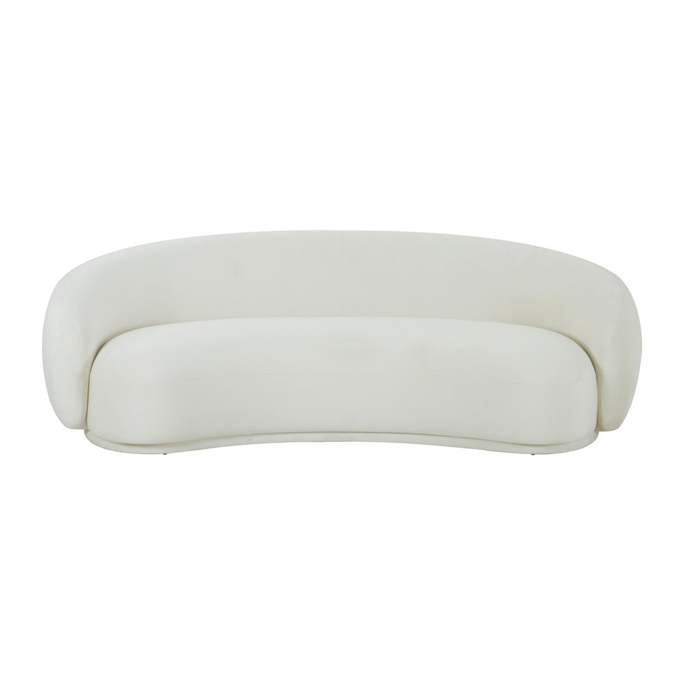Kendall Cream Velvet Sofa. Picture 3
