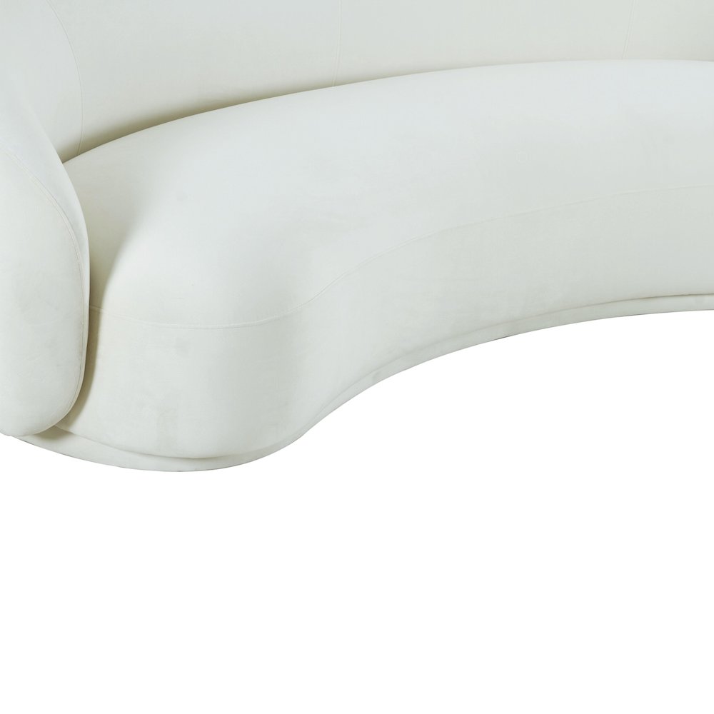 Kendall Cream Velvet Sofa. Picture 5