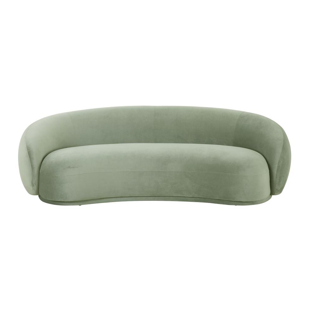 Kendall Moss Green Velvet Sofa. Picture 3