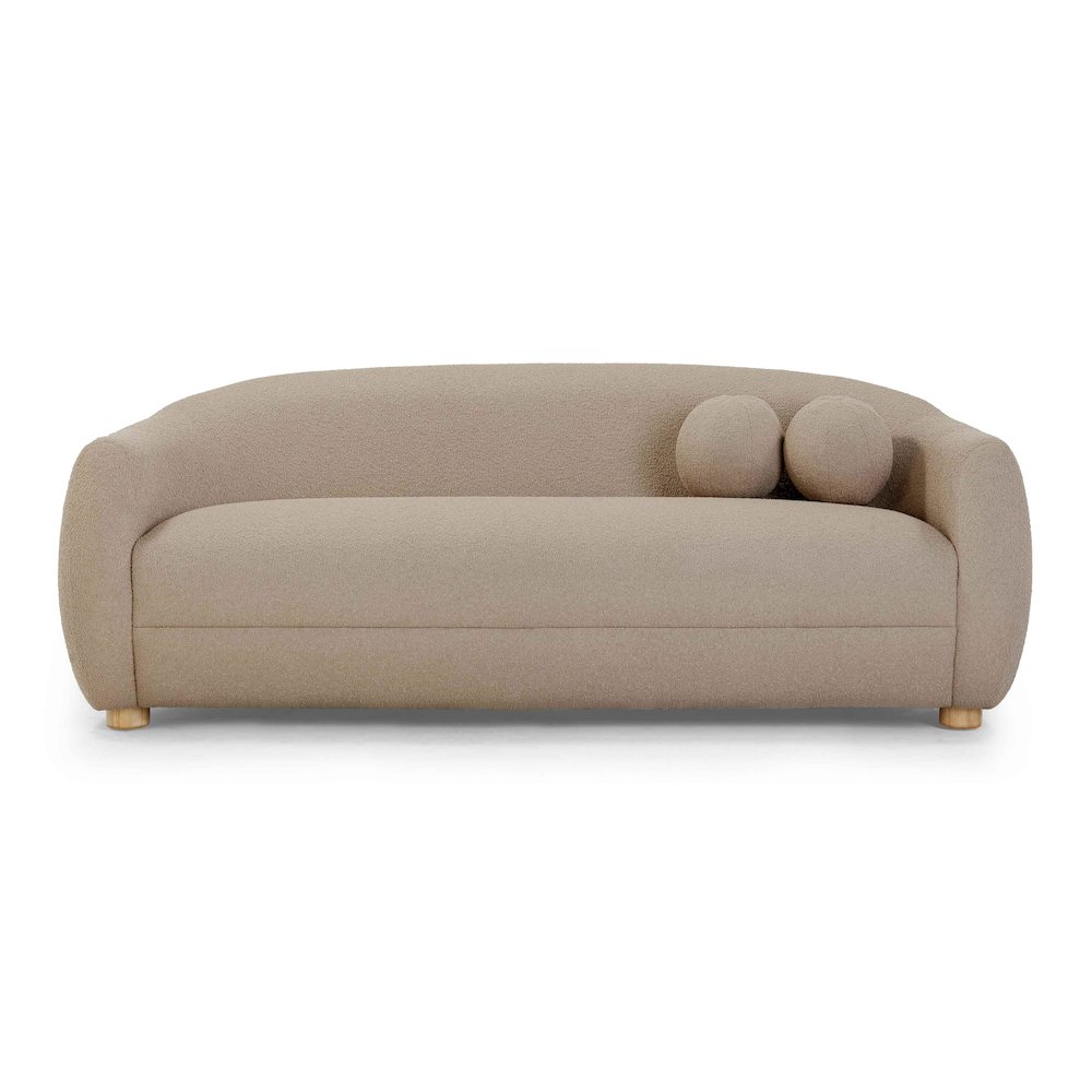 Judy Light Brown Boucle Sofa. Picture 3