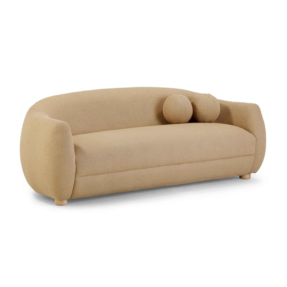 Judy Honey Boucle Sofa. Picture 1