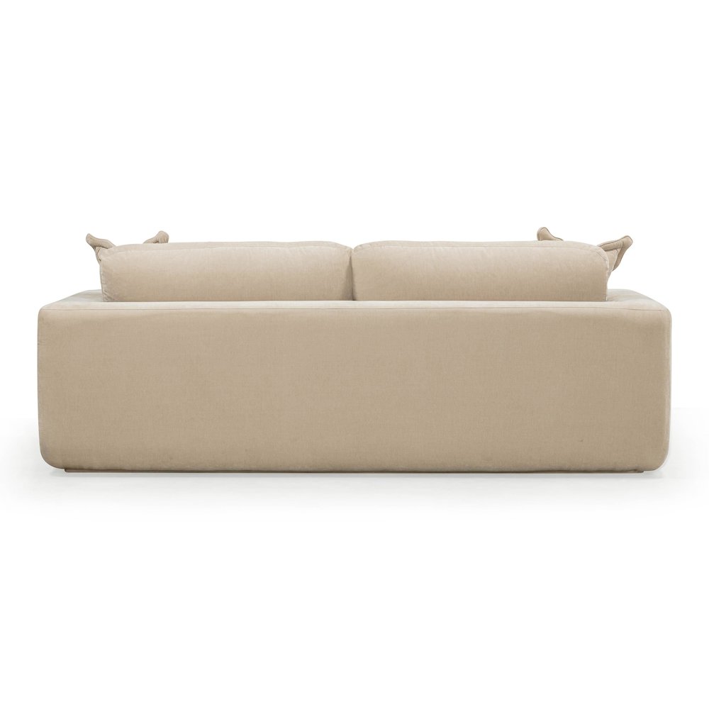 Miri Sand Upcycled Washed Velvet Sofa. Picture 4