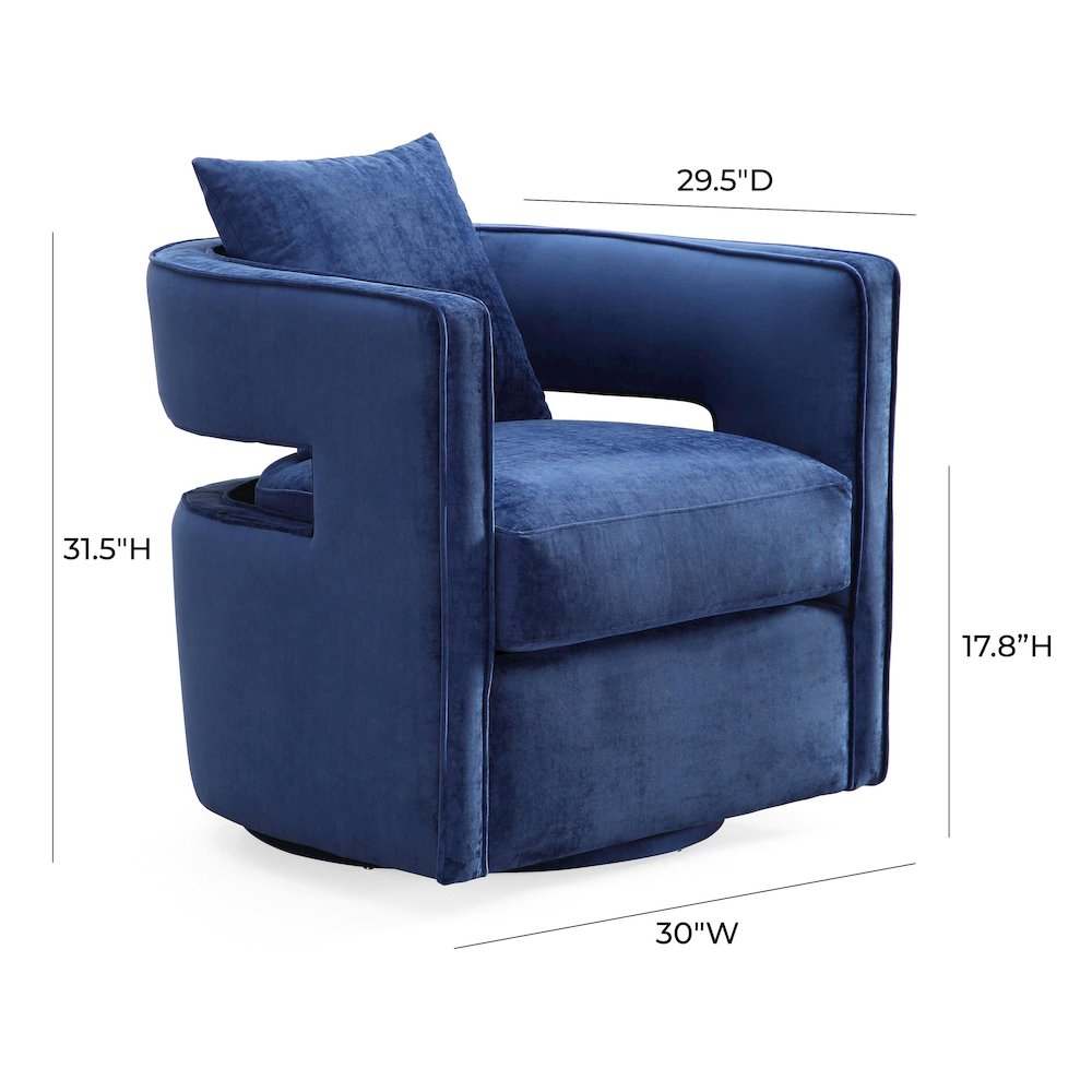 Kennedy Navy Swivel Chair. Picture 7
