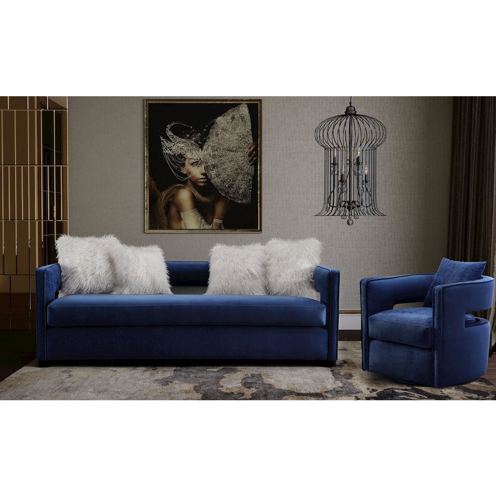 Kennedy Navy Swivel Chair. Picture 9