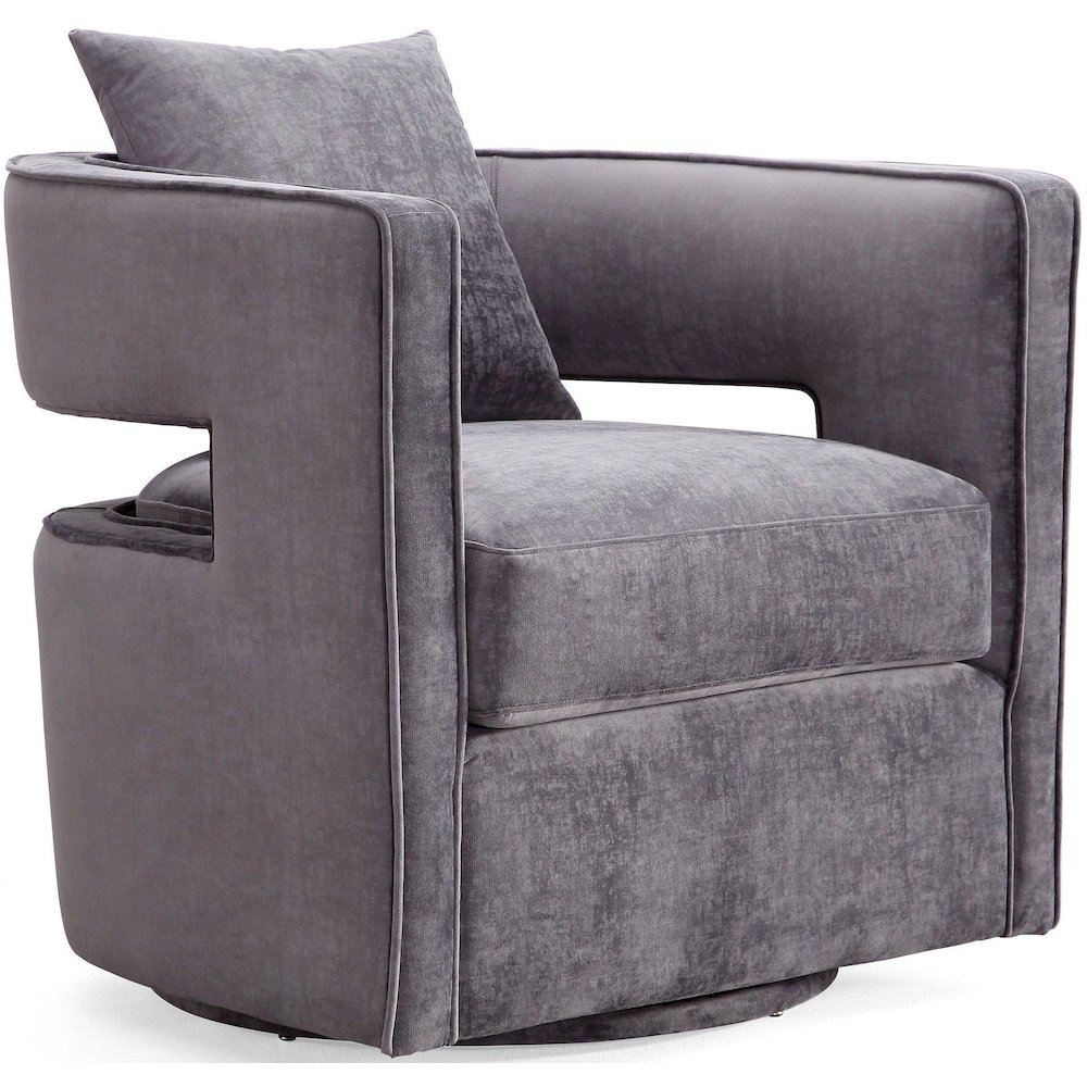 Kennedy Grey Swivel Chair. Picture 1