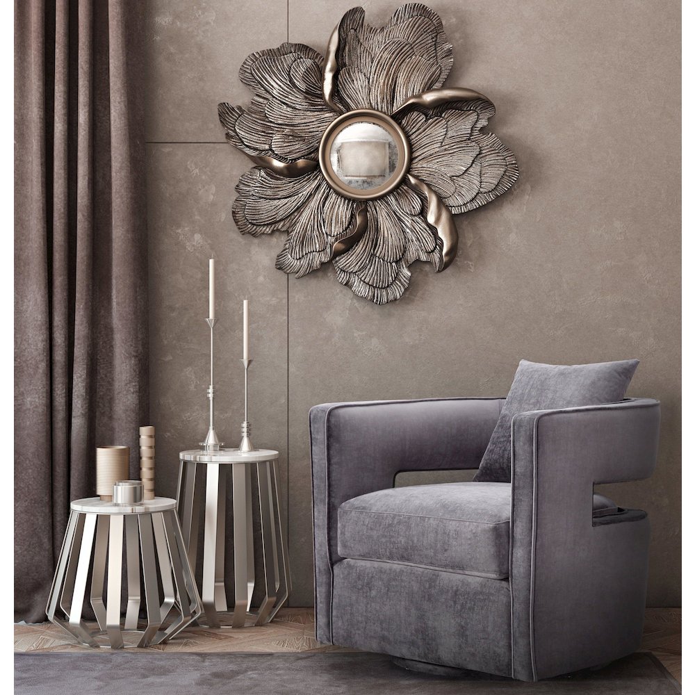 Kennedy Grey Swivel Chair. Picture 8