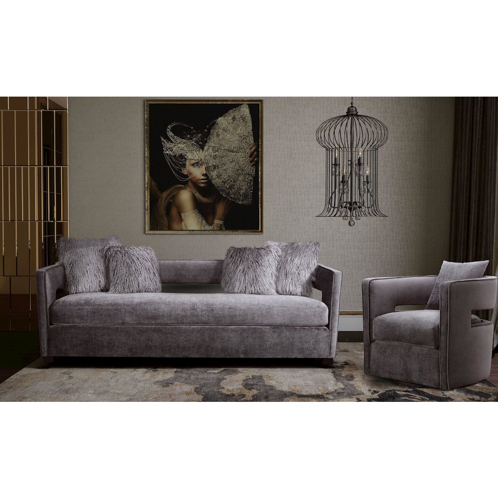 Kennedy Grey Swivel Chair. Picture 9