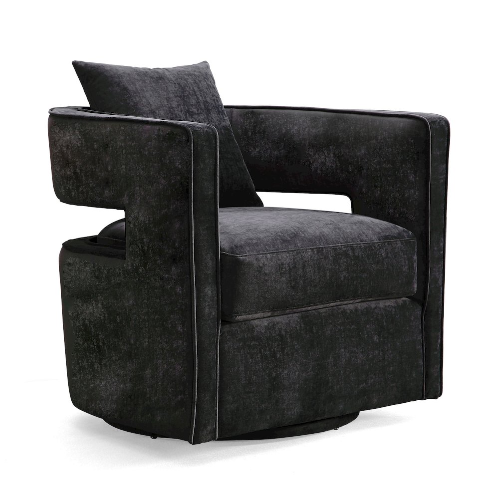 Kennedy Black Swivel Chair. Picture 1