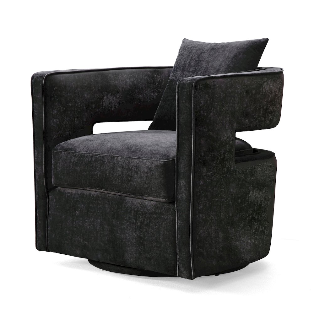Kennedy Black Swivel Chair. Picture 5