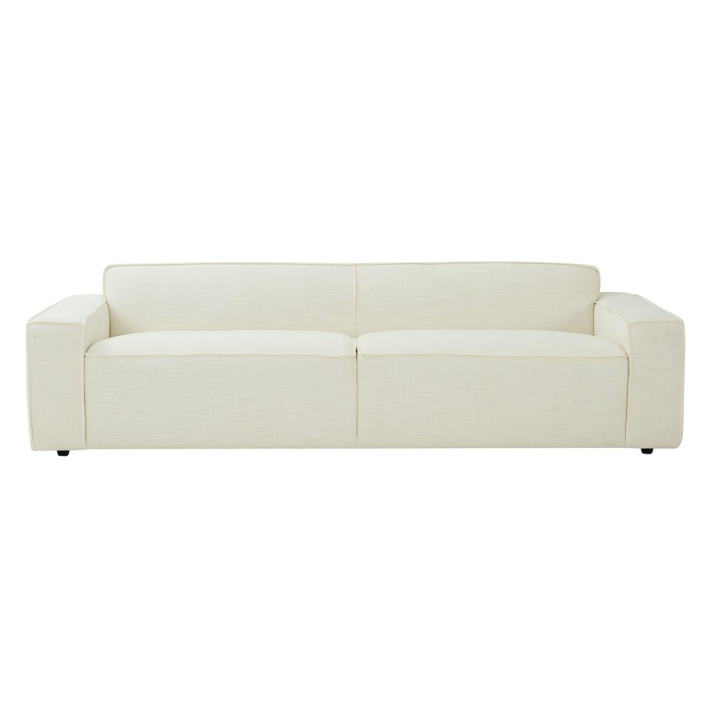 Olafur Cream Linen Sofa. Picture 3
