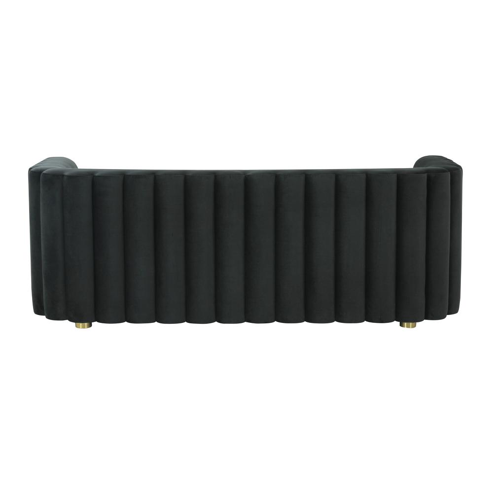 Callie Black Velvet Sofa. Picture 6