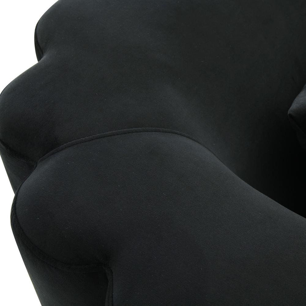 Callie Black Velvet Sofa. Picture 7