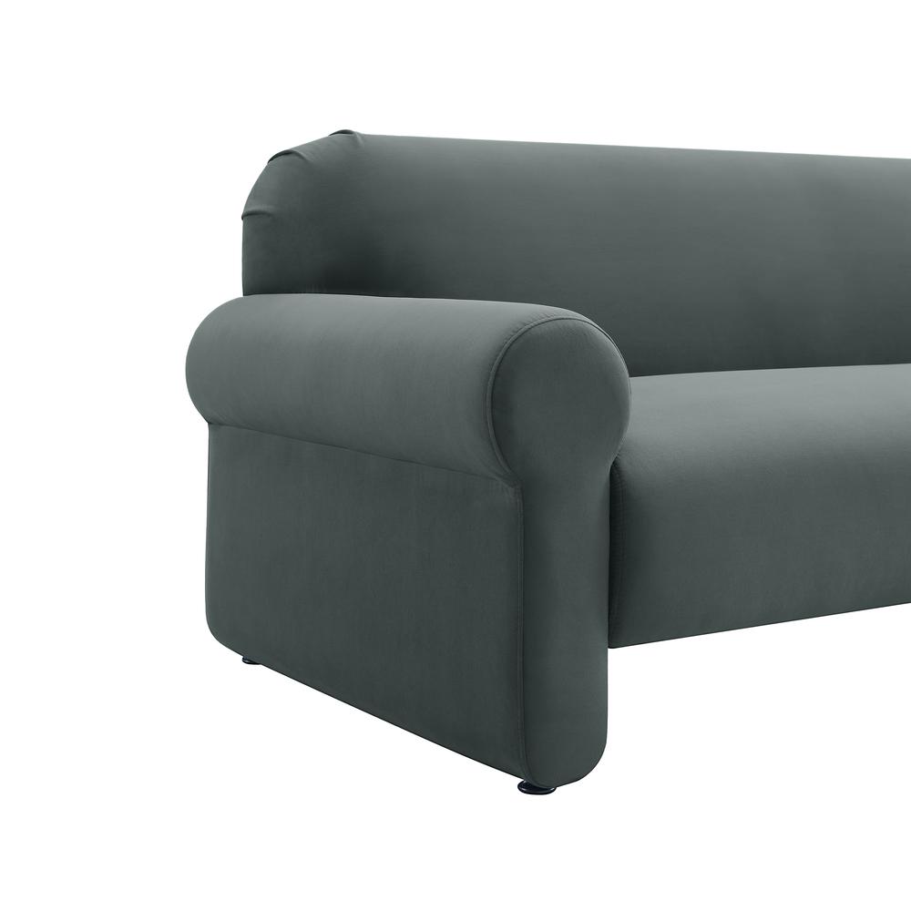Keelee Grey 84" Velvet Sofa. Picture 7