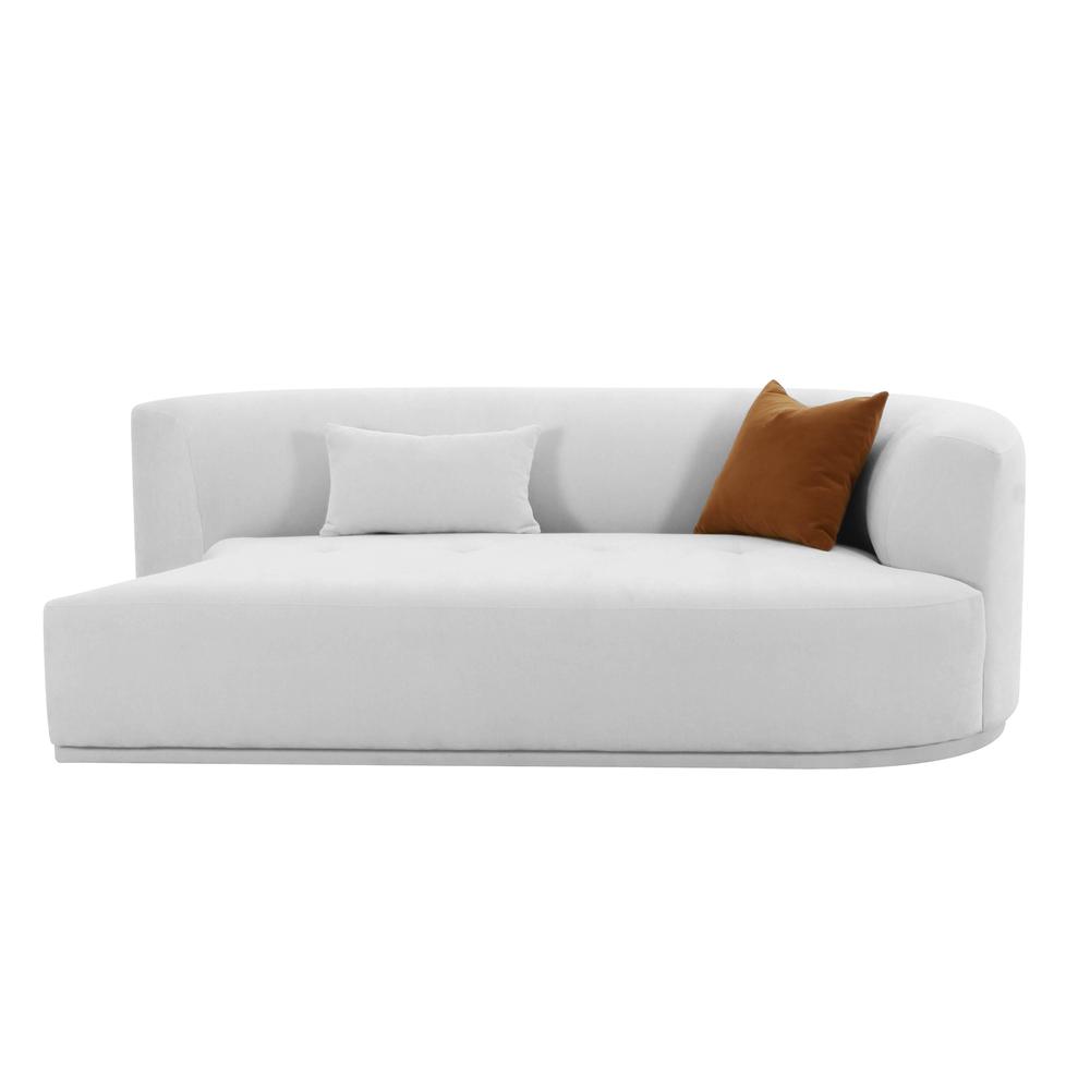 Fickle Grey Velvet Modular RAF Loveseat. Picture 2