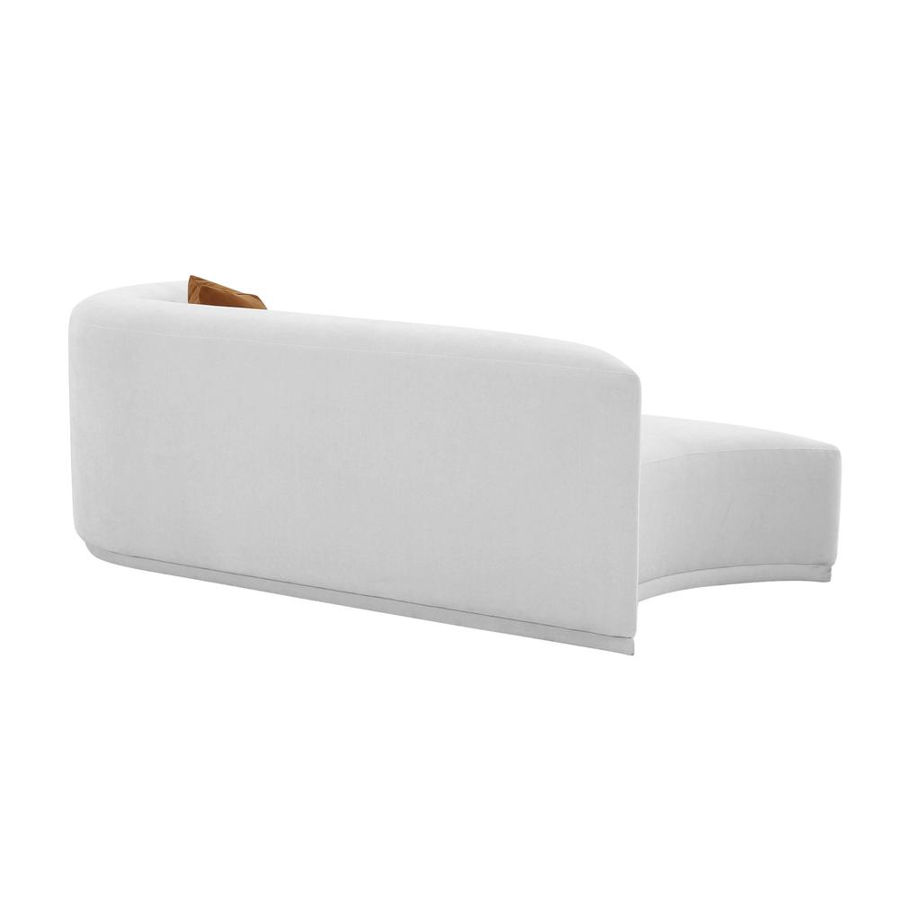 Fickle Grey Velvet Modular RAF Loveseat. Picture 3