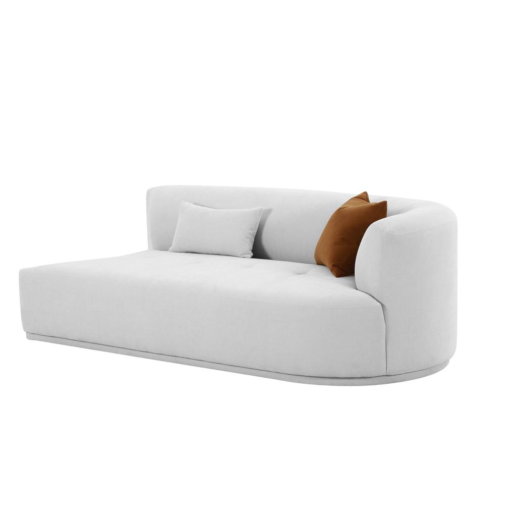 Fickle Grey Velvet Modular RAF Loveseat. Picture 5