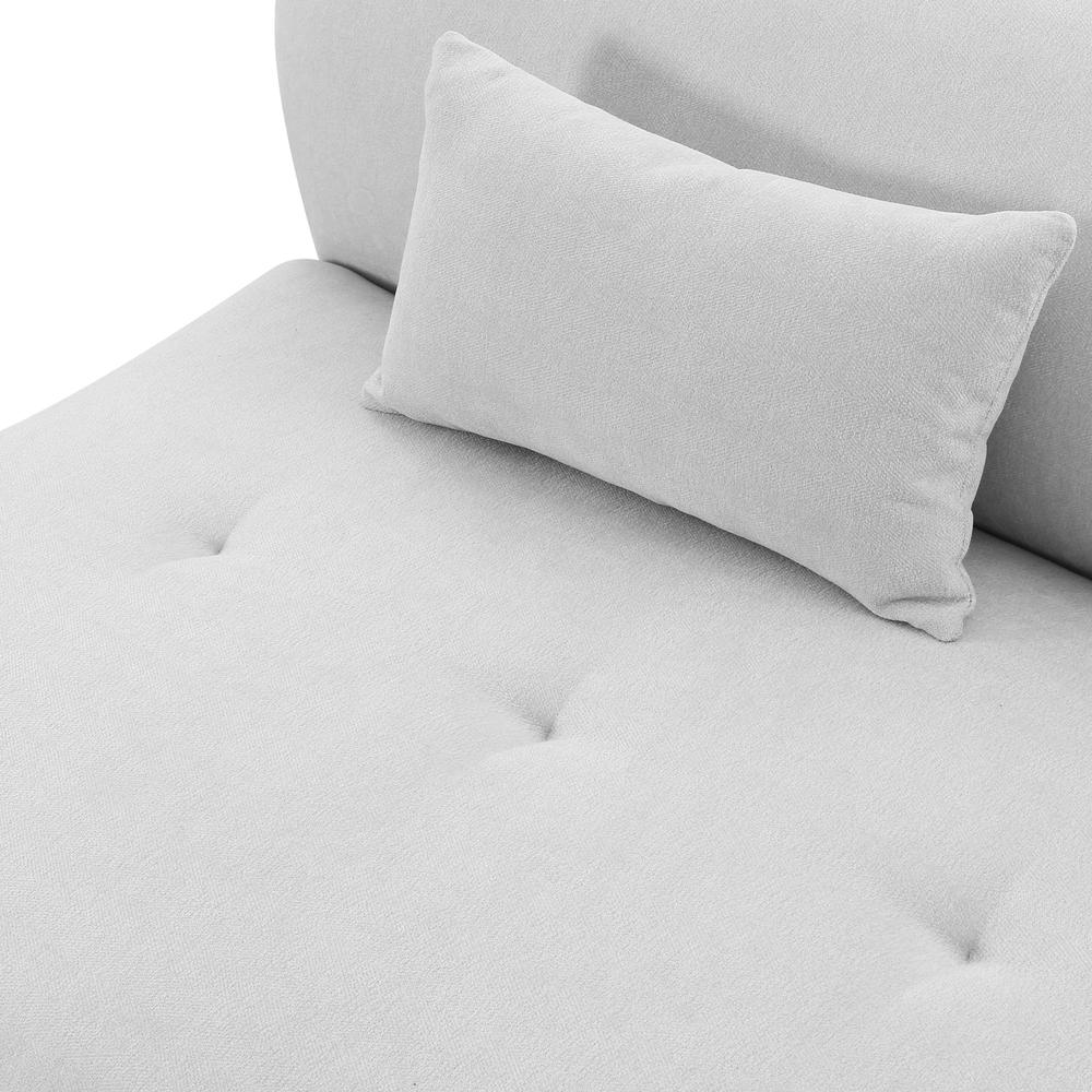 Fickle Grey Velvet Modular RAF Loveseat. Picture 7
