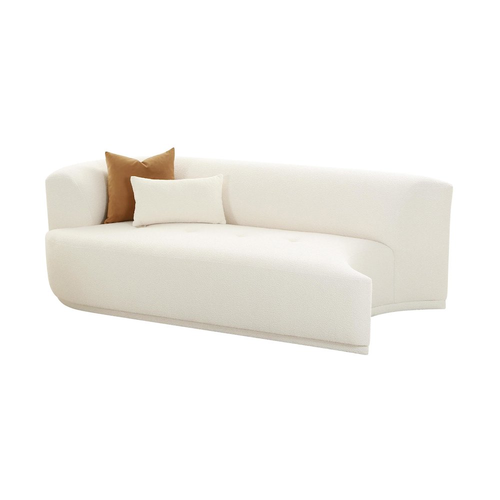 Fickle Cream Boucle Modular LAF Loveseat. Picture 4