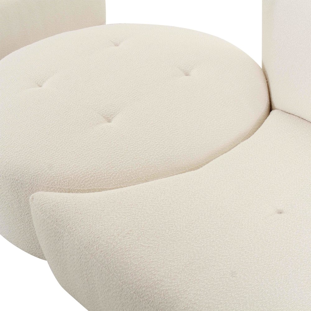 Fickle Cream Boucle 4-Piece Modular LAF Sectional. Picture 6