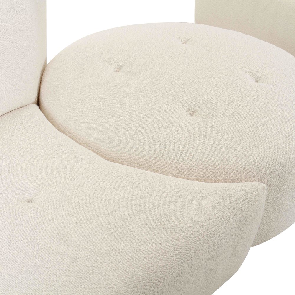 Fickle Cream Boucle 4-Piece Modular RAF Sectional. Picture 6