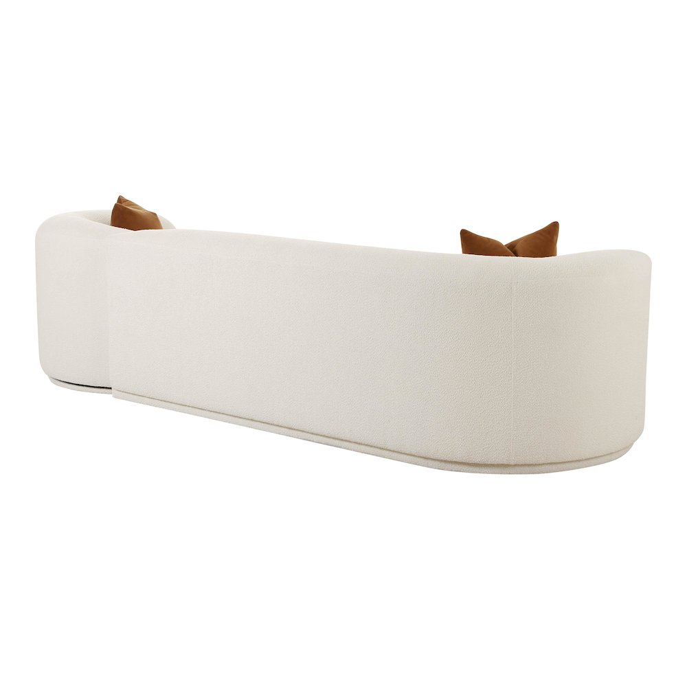 Fickle Cream Boucle 2-Piece Modular LAF Sofa. Picture 8
