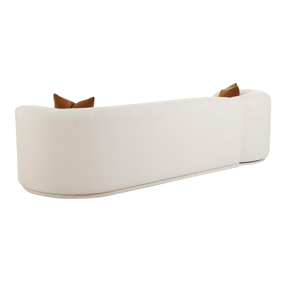 Fickle Cream Boucle 2-Piece Modular RAF Sofa. Picture 5