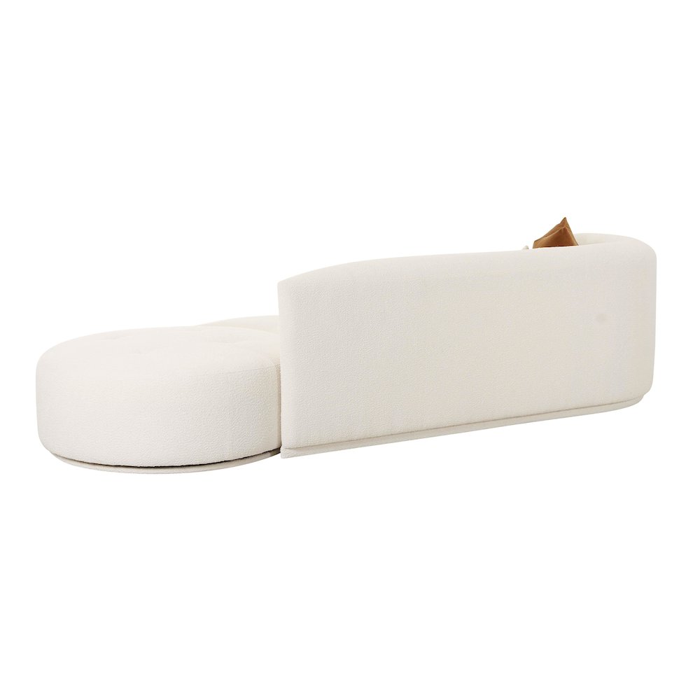 Fickle Cream Boucle 2-Piece Chaise Modular LAF Sofa. Picture 5
