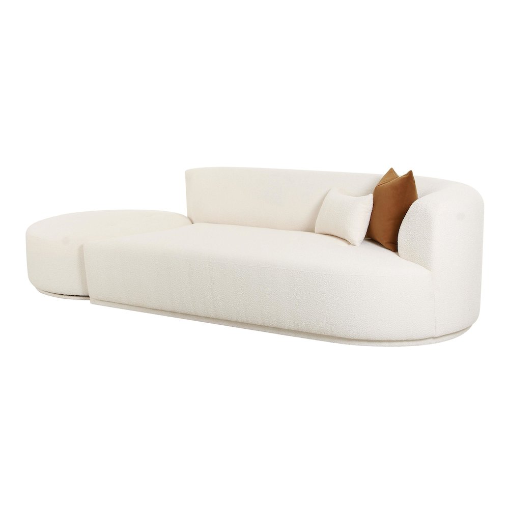 Fickle Cream Boucle 2-Piece Chaise Modular RAF Sofa. Picture 4