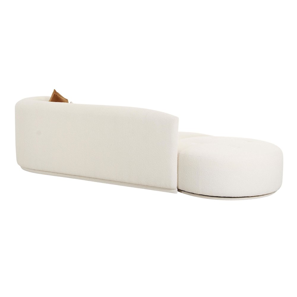 Fickle Cream Boucle 2-Piece Chaise Modular RAF Sofa. Picture 6