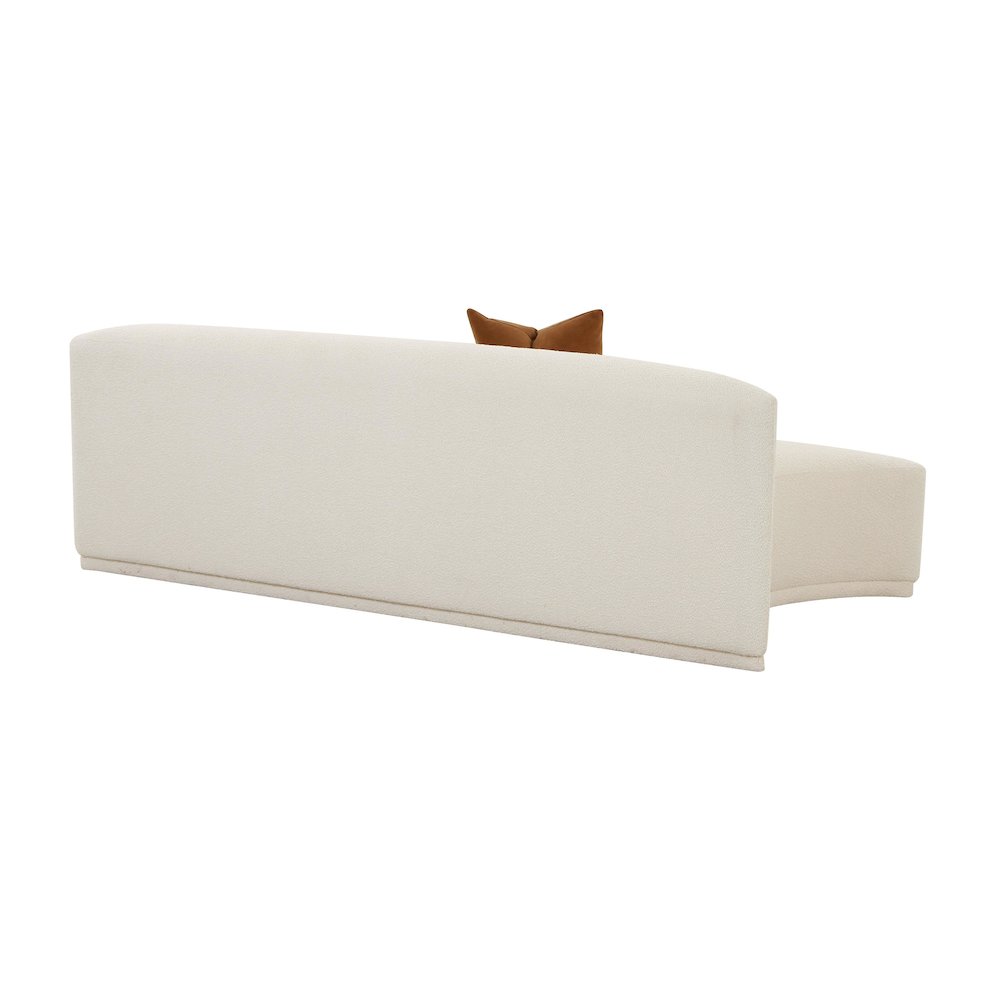 Fickle Cream Boucle Modular Armless Loveseat. Picture 4