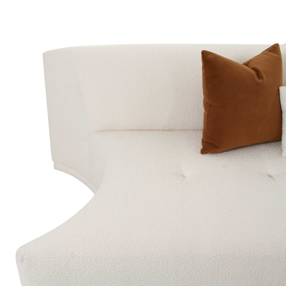 Fickle Cream Boucle Modular Armless Loveseat. Picture 5