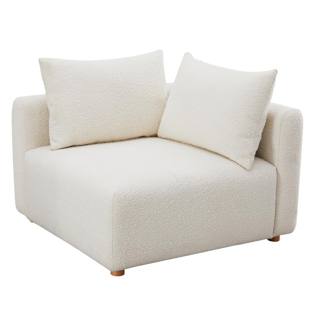 Hangover Cream Boucle Modular Corner Chair. Picture 2