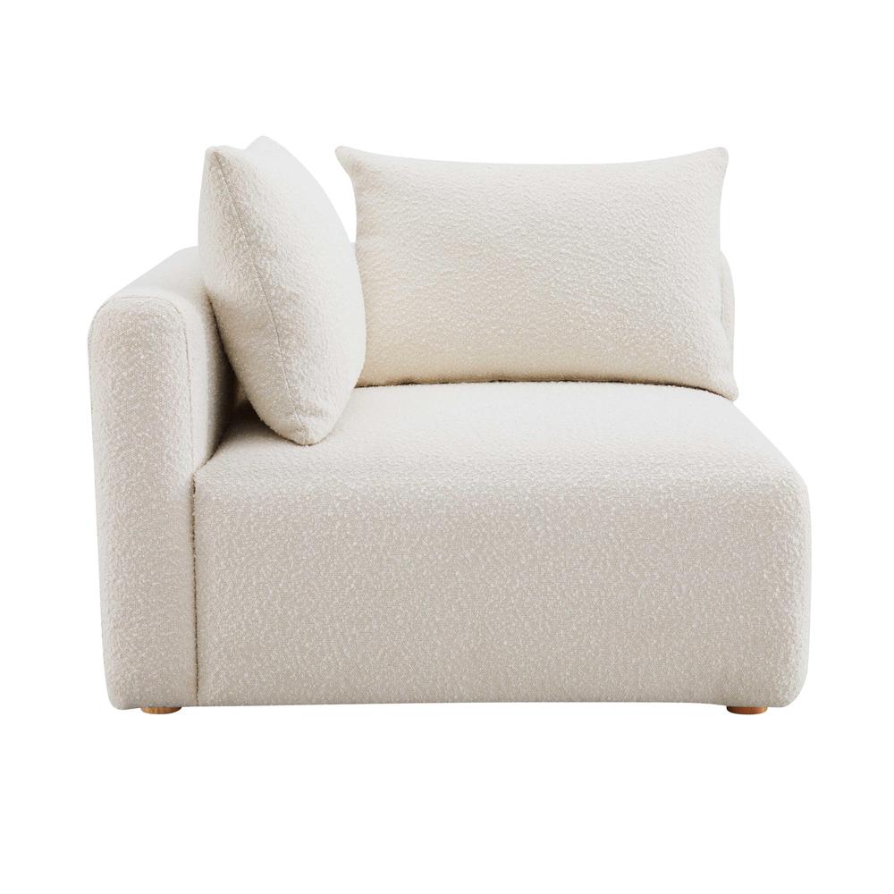 Hangover Cream Boucle Modular Corner Chair. Picture 3
