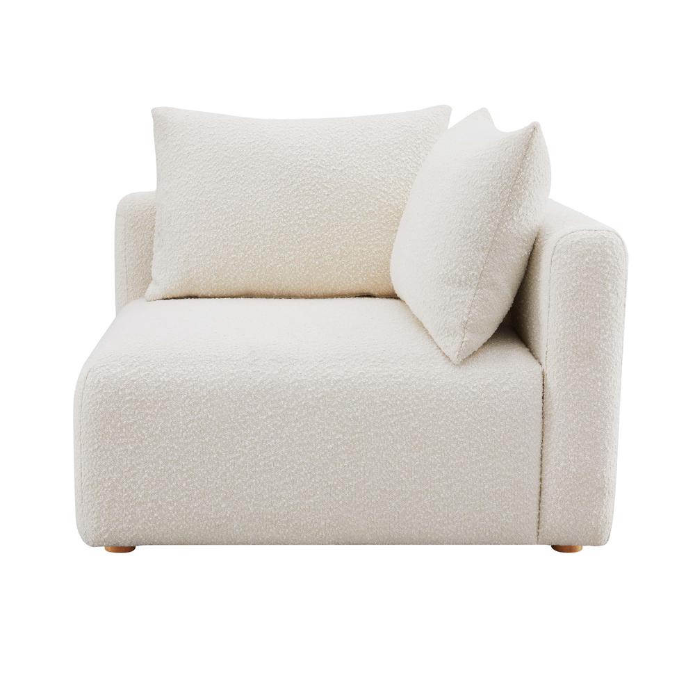 Hangover Cream Boucle Modular Corner Chair. Picture 4
