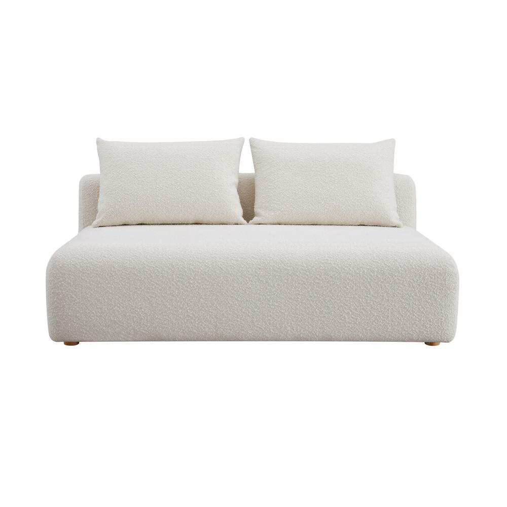 Hangover Cream Boucle Modular Loveseat. Picture 2