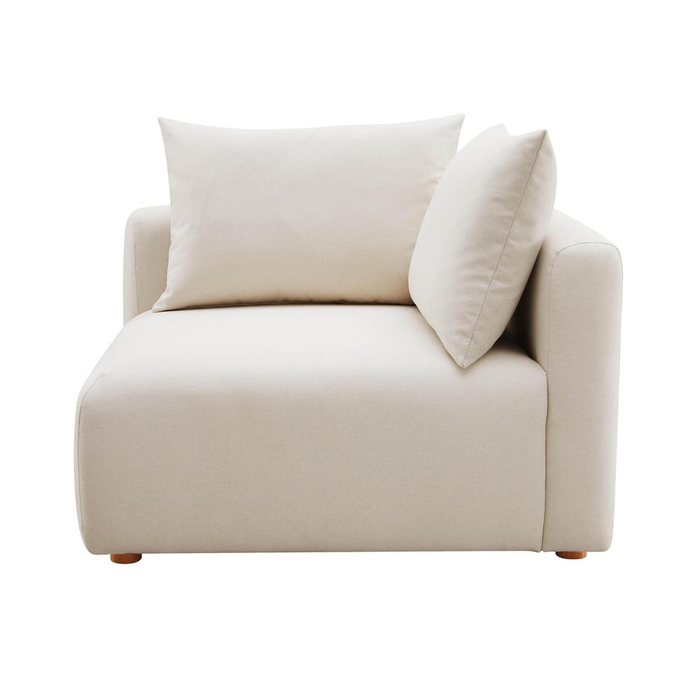 Hangover Cream Linen Modular Corner Chair. Picture 4